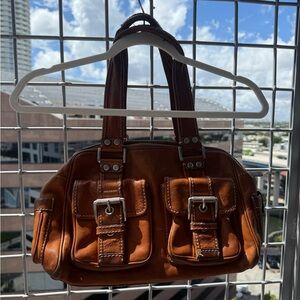 Michael Kors Vintage Genuine Leather Satchel – Brown